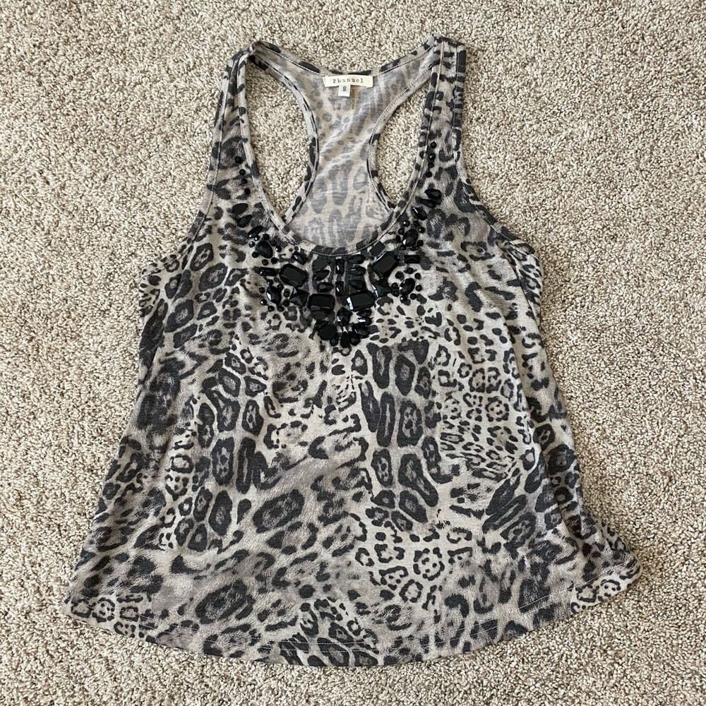 Womens ANGL phanuel leopard top small